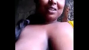 Wife show his boobs